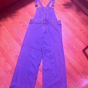 Universal Thread Blue Women Button-front Jeans Overalls